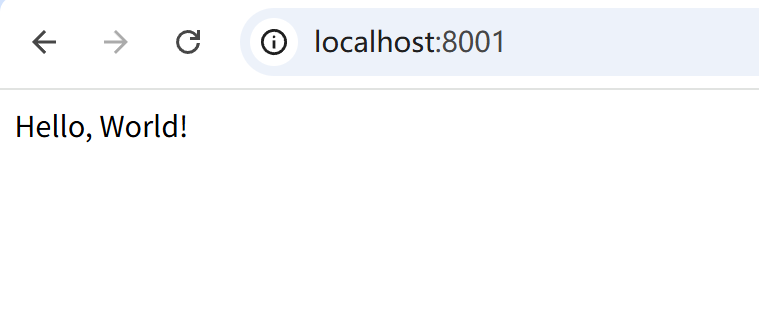 浏览器显示 Hello World